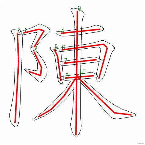 陳 比劃|陳的基本字典查詢解釋